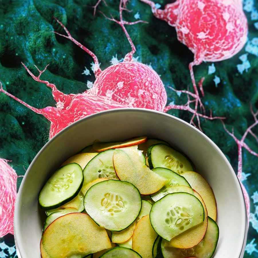 Are thin-skinned fruits like apples and cucumbers dangerous? Why are they prohibited for cancer patients?